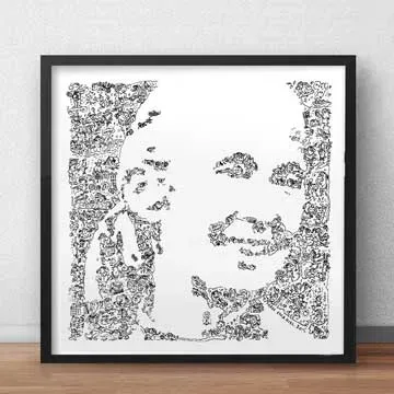 DrawInside Jane Goodall affiche 30x30 cm signée