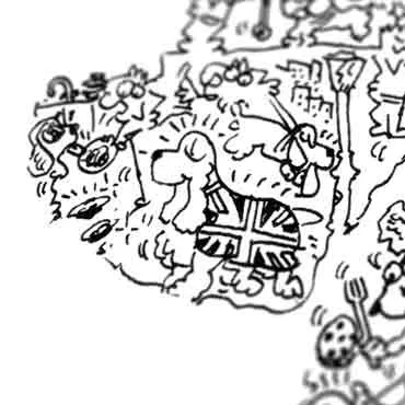 DrawInside Cocker Spaniel affiche A4 papier épais