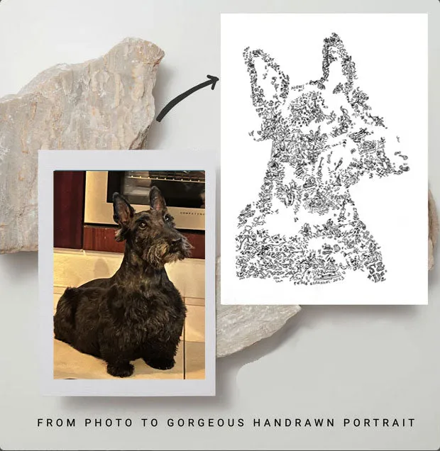 DrawInside portrait animal personnalisé dessin 10x15 cm