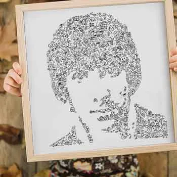DrawInside Keith Moon The Who affiche 30x30 cm batteur