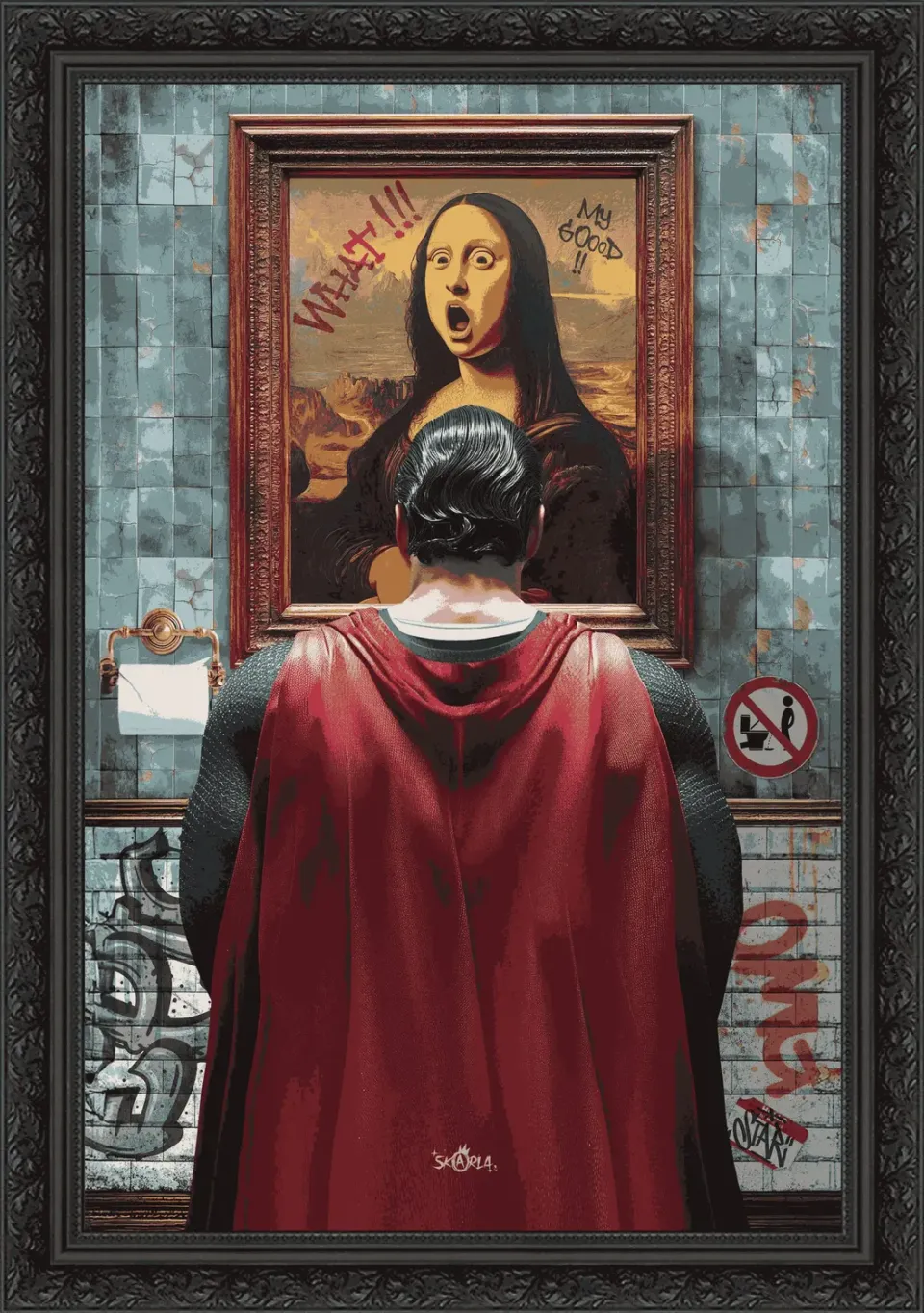 Lacorne Decoration SK23 Superman Mona tableau 80x115 cm pop art