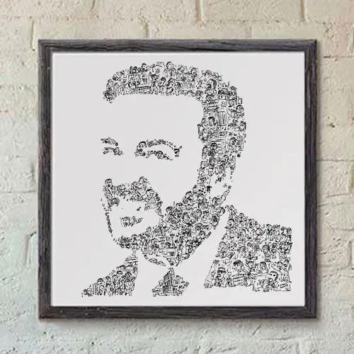 DrawInside David Brent The Office affiche 30x30 cm humour