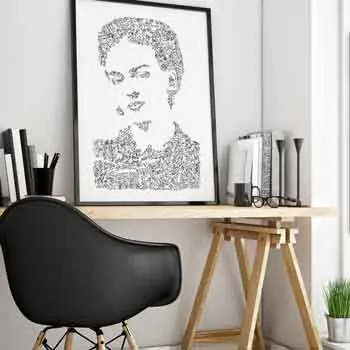 DrawInside Frida Kahlo affiche A4 21x30 cm portrait