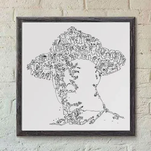DrawInside Baden-Powell affiche 30x30 cm signée