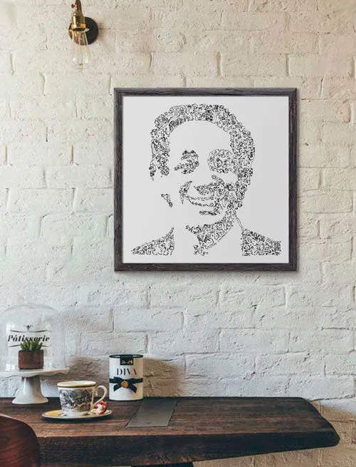 DrawInside Harvey Milk affiche 20x20 cm papier mat