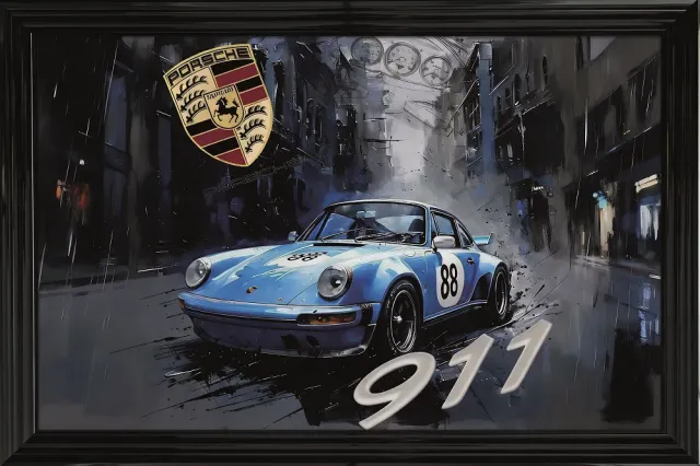 Lacorne Decoration Icône 911 MF39 tableau mural 80x120 cm voiture