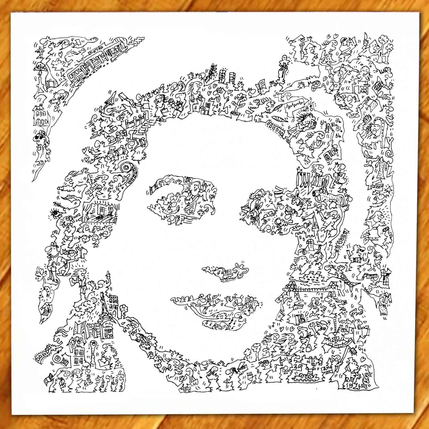 DrawInside Catherine Deneuve affiche 30x30 cm cinéma