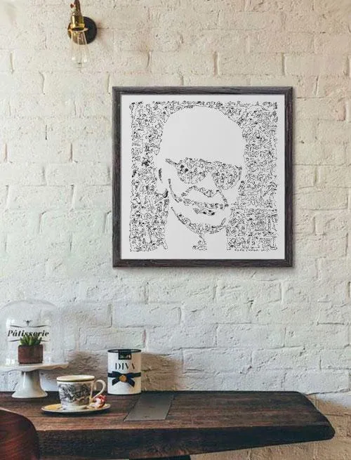 DrawInside Karl Lagerfeld affiche 30x30 cm mode