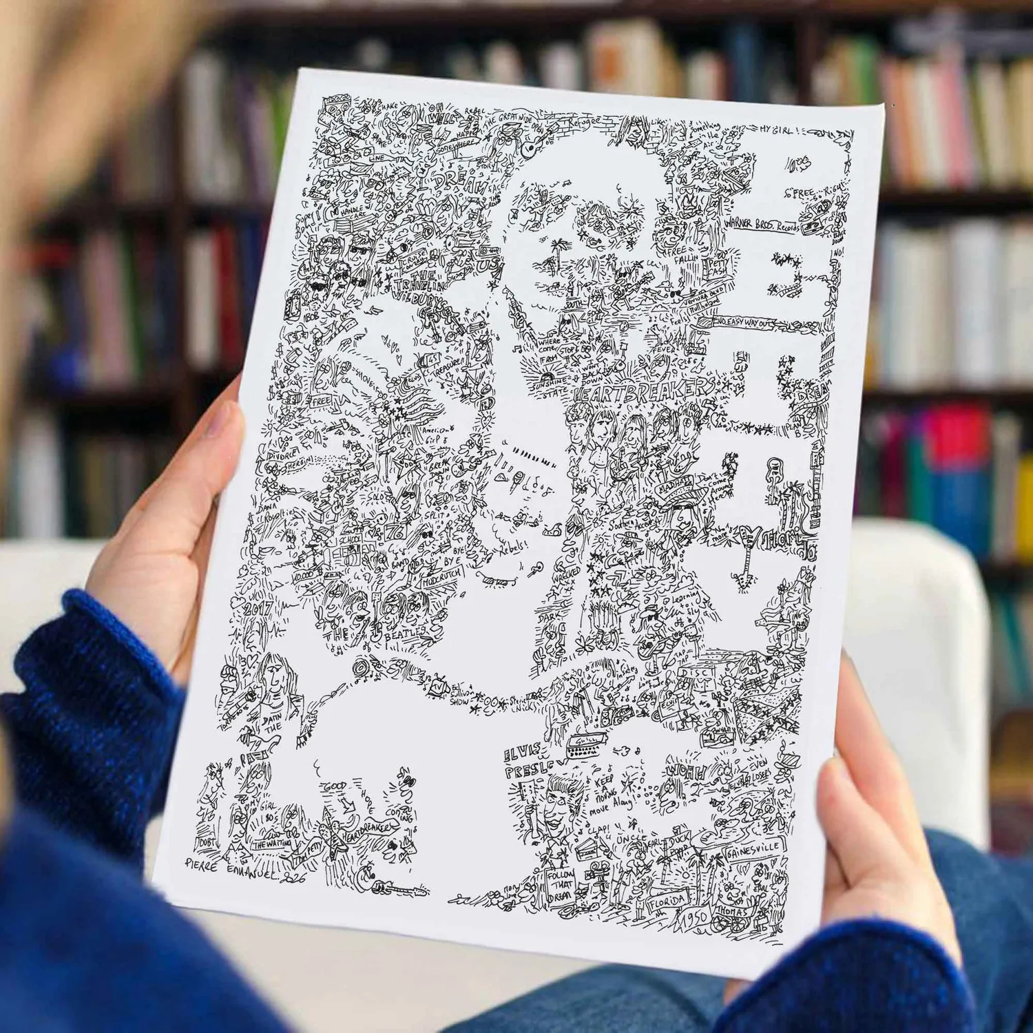 DrawInside Tom Petty affiche A4 rock Heartbreakers