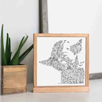 DrawInside Yoda Star Wars affiche 20x20 cm signée