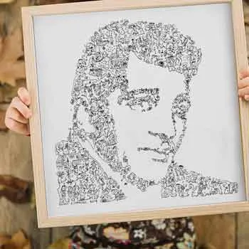 DrawInside Dean Martin affiche 30x30 cm jazz