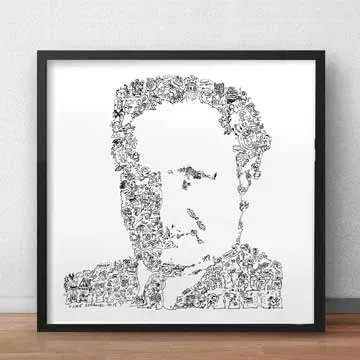 DrawInside Heidegger affiche 30x30 cm philosophie