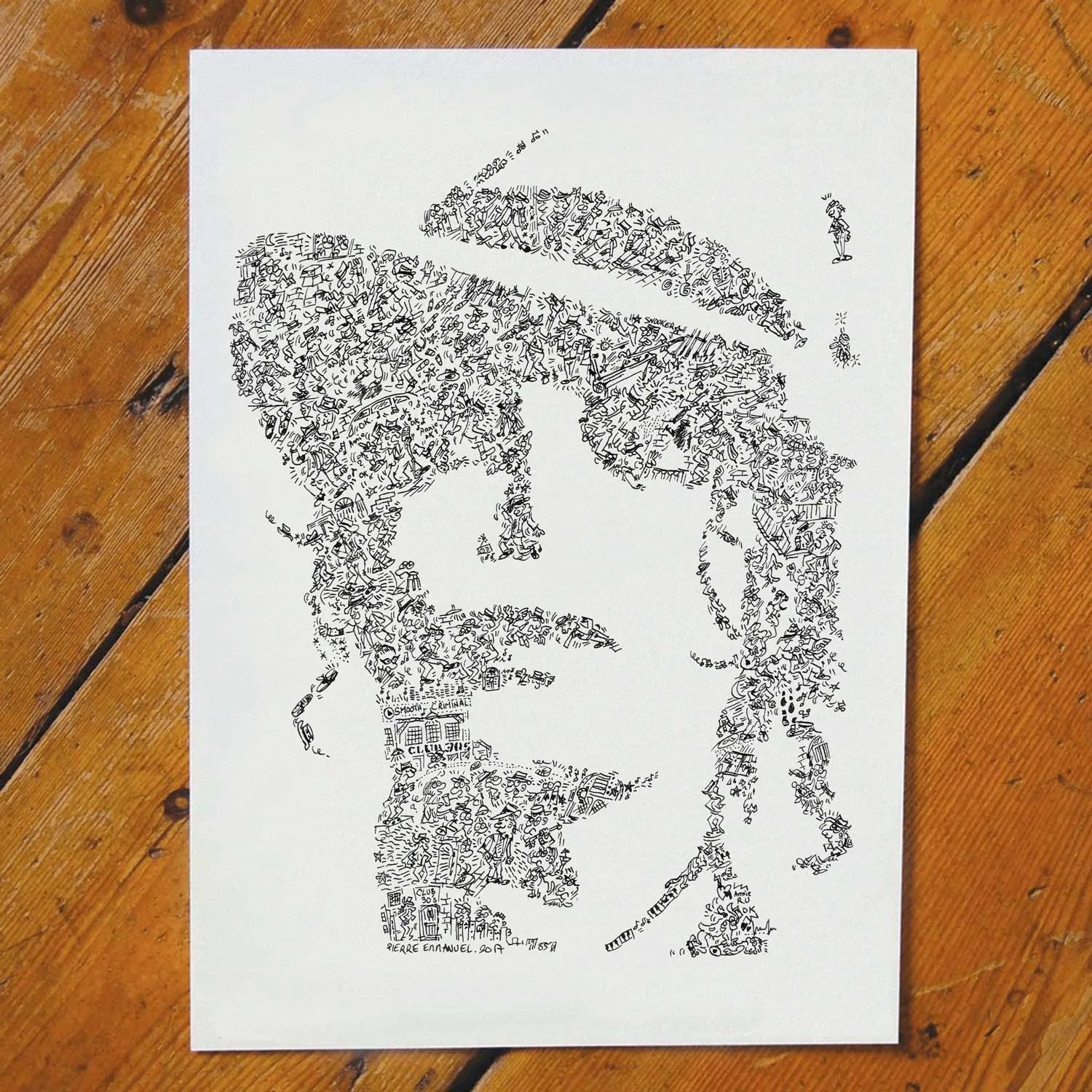 DrawInside Michael Jackson Smooth affiche A4 pop