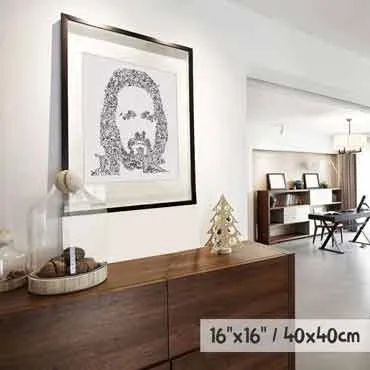 DrawInside John Entwistle The Who affiche 20x20 cm rock