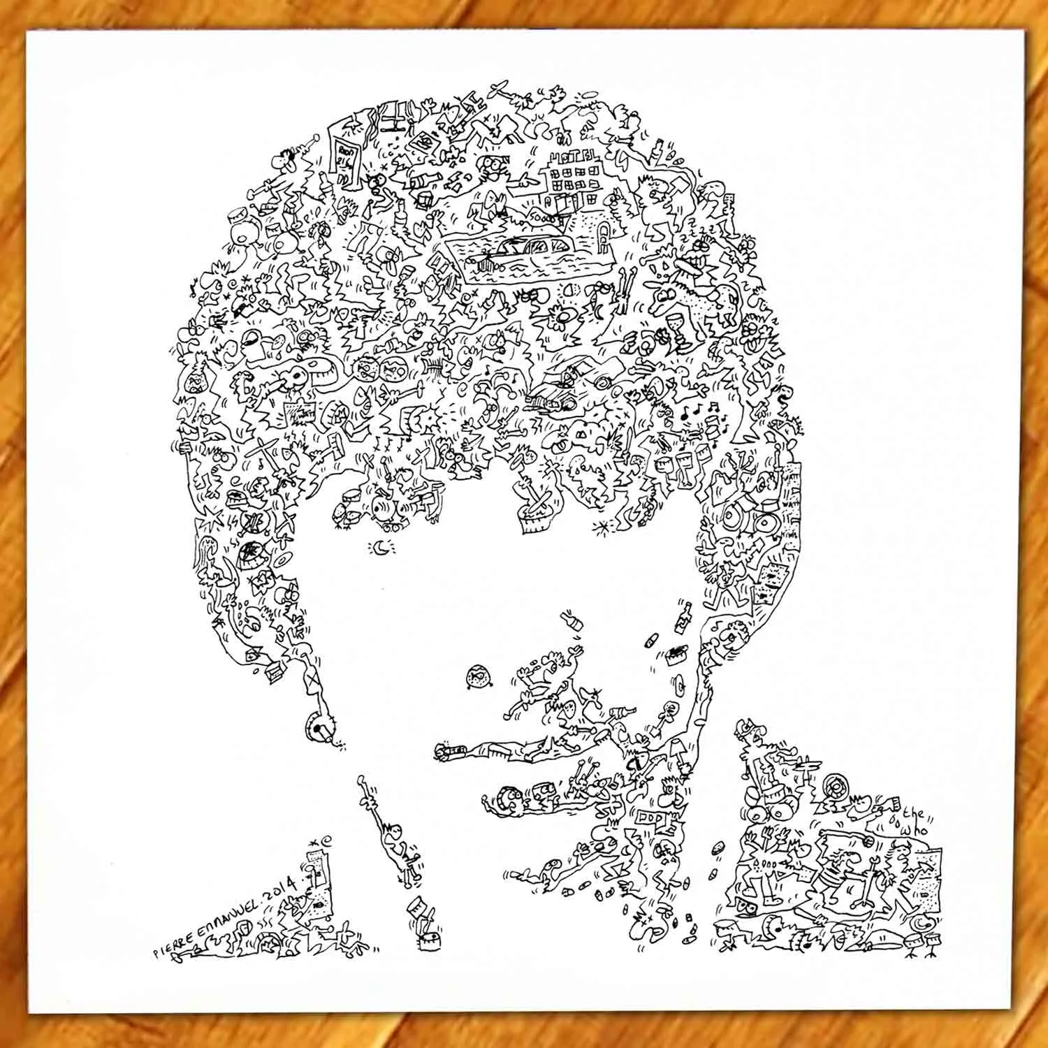 DrawInside Keith Moon The Who affiche 30x30 cm batteur