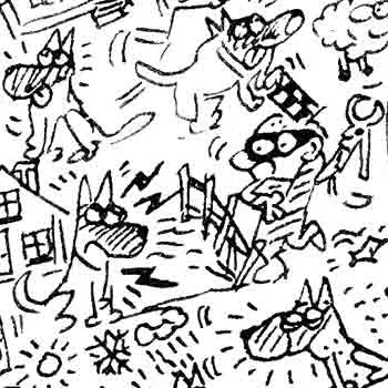 DrawInside Malinois Dog affiche A4 berger belge