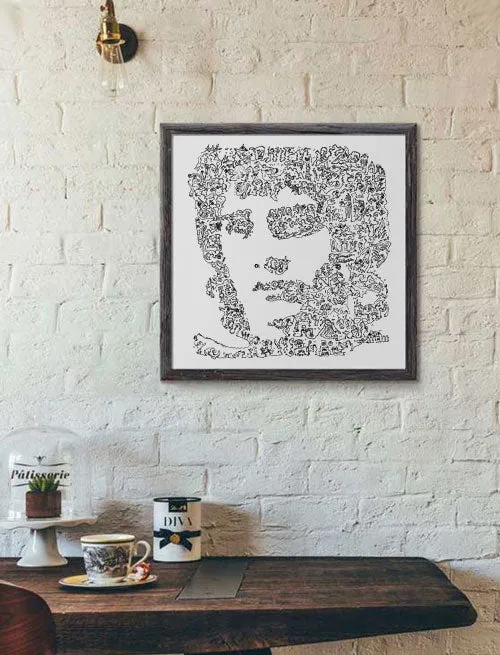 DrawInside Frodon Baggins affiche 30x30 cm Seigneur Anneaux