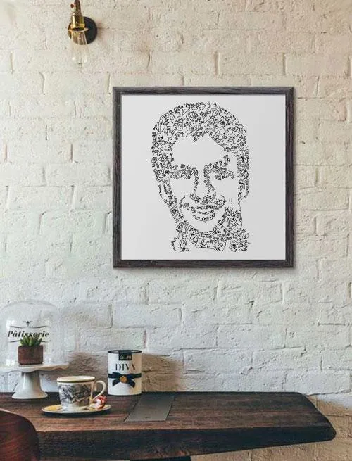 DrawInside Tony Hawk affiche 20x20 cm skateboard