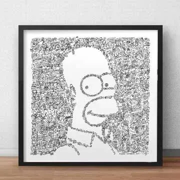 DrawInside Homer Simpson affiche poster signé