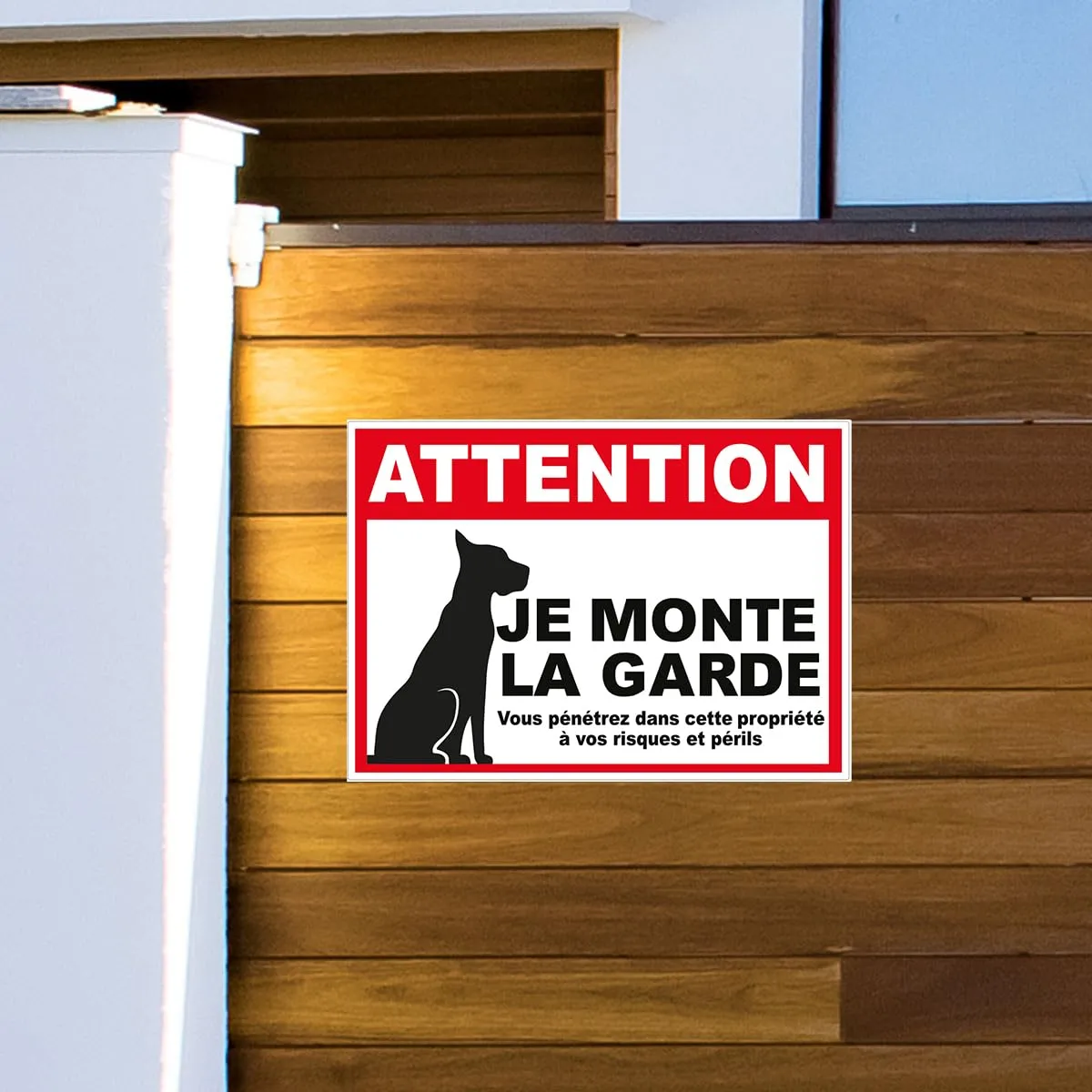 Ambiance-Sticker Je monte la garde autocollant 15x21 cm chien
