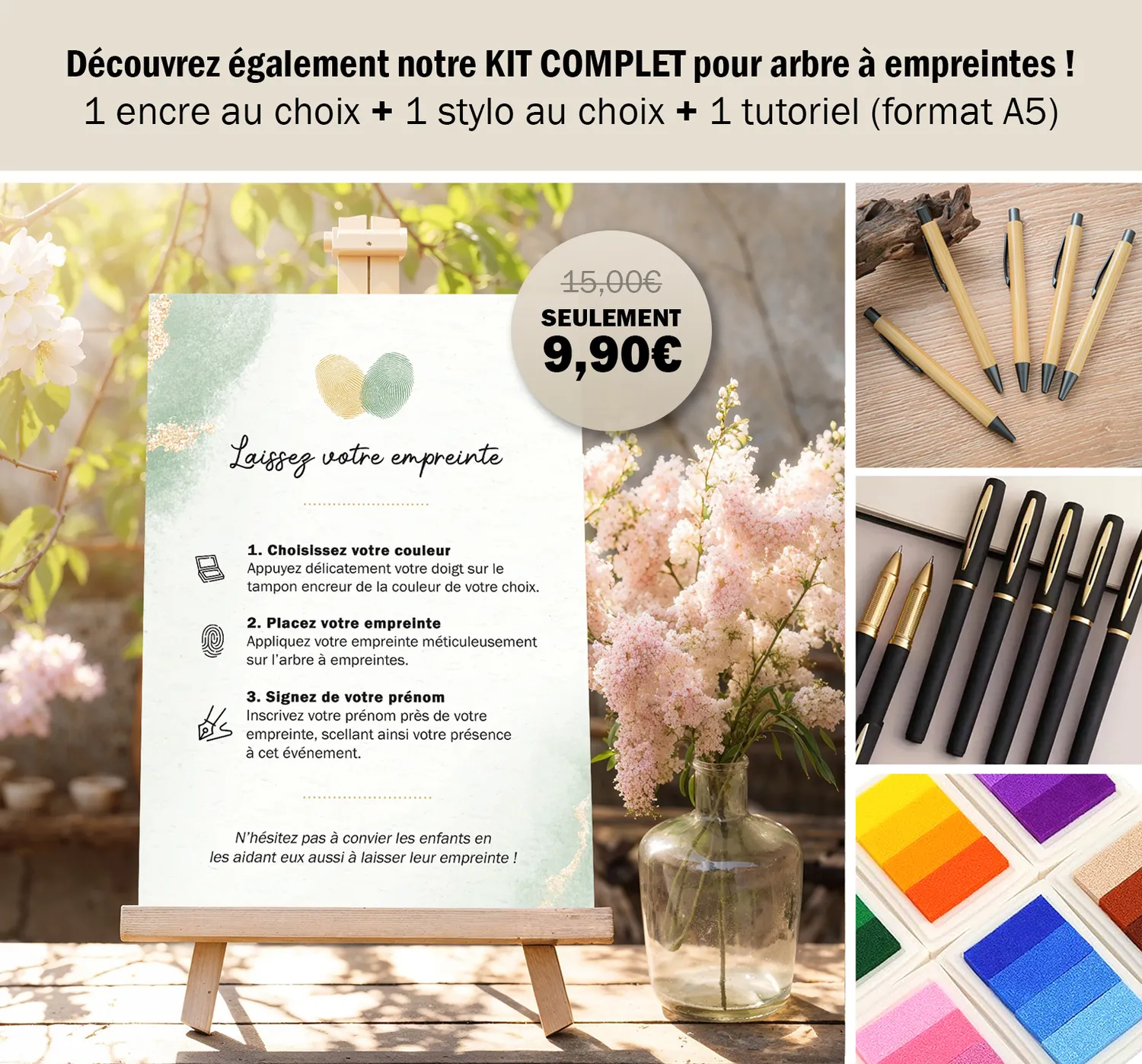Papeterie Créative Encre à empreintes violette lavable