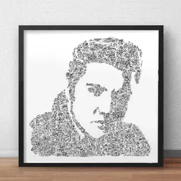 DrawInside Elvis Presley affiche 20x20 cm rock