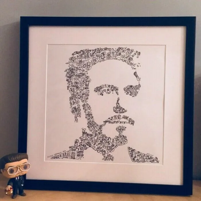 DrawInside Tony Stark affiche 20x20 Iron Man