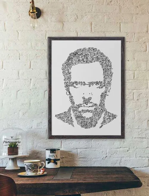 DrawInside Dr House Hugh Laurie affiche A3 série