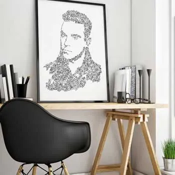 DrawInside Robbie Williams affiche A3 britpop