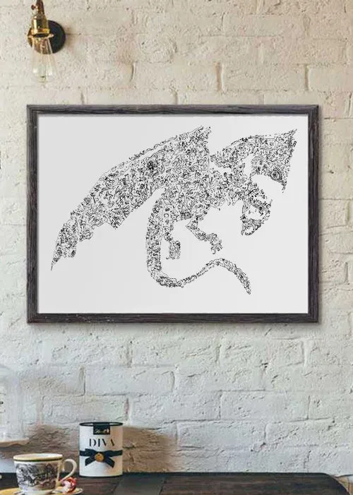 DrawInside Dragon affiche comics 30x30 cm chevaliers