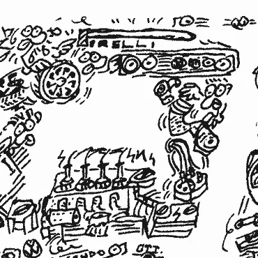 DrawInside VW Golf 1 affiche A4 21x30 auto