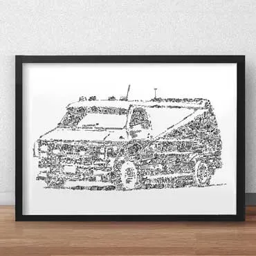 DrawInside A-Team Van affiche A4 21x30 cm GMC
