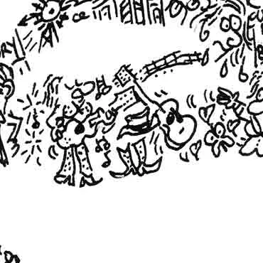 DrawInside Dolly Parton affiche 20x20 cm country