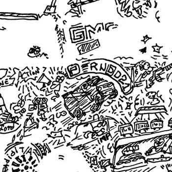 DrawInside A-Team Van affiche A4 21x30 cm GMC