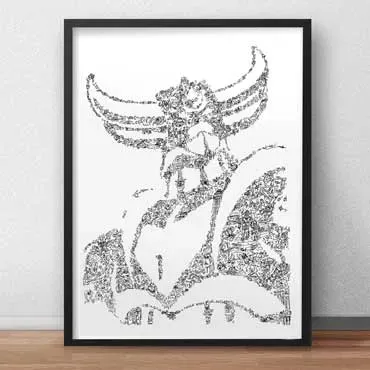 DrawInside Ufo Robot Grendizer affiche A3 Goldrake robot