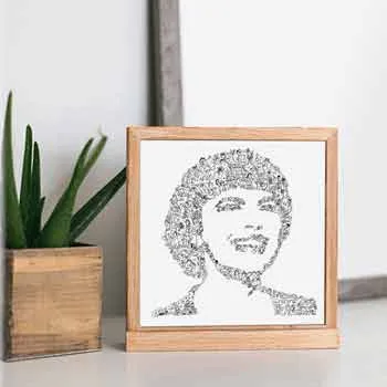 DrawInside Mireille Mathieu affiche 20x20 cm signée