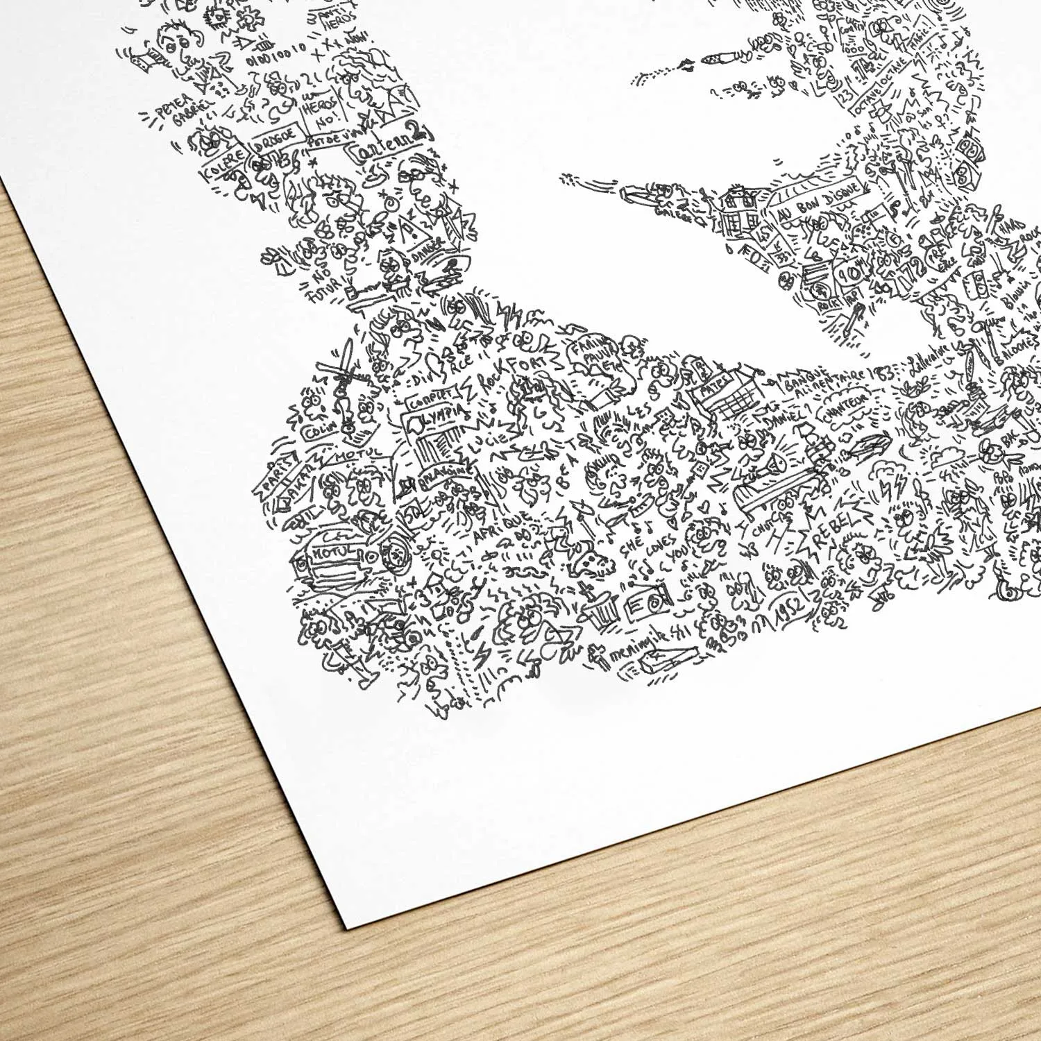 DrawInside Balavoine affiche A3 portrait biographique