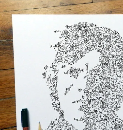 DrawInside Tyrion Lannister affiche 20x20 cm signée