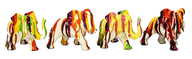 Lacorne Decoration Les Tantorins E11 statue H.15 cm éléphants