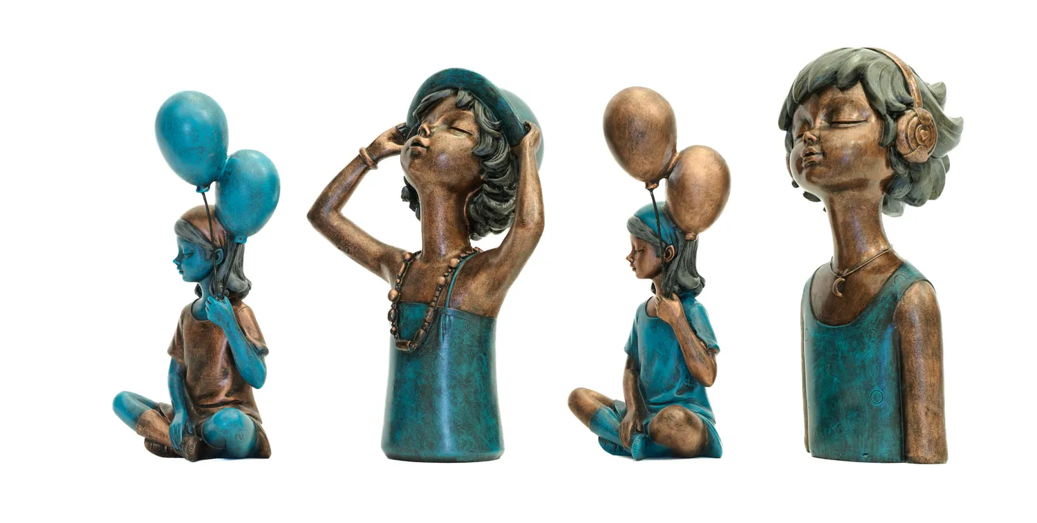 Lacorne Decoration Thelma&Louise sculpture femme 22/23 cm résine