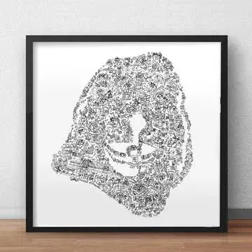 DrawInside Peter Criss Catman affiche 20x20 cm rock