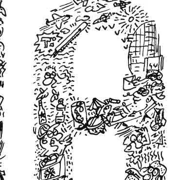 DrawInside Barcelona affiche A4 21x30 cm signée