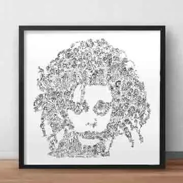 DrawInside Edward Scissorhands affiche 20x20 cm cinéma