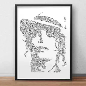 DrawInside Michael Jackson Smooth affiche A4 pop