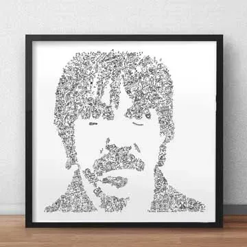 DrawInside Anthony Kiedis affiche 30x30 chanteur RHCP