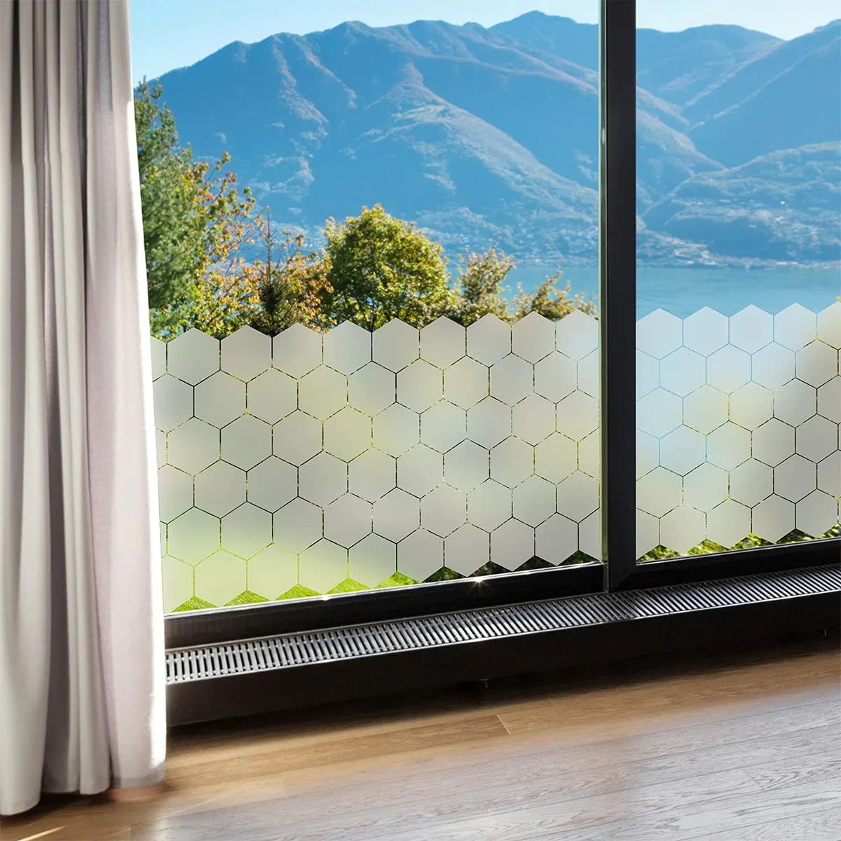 Ambiance-Sticker Hexagone film vitre occultant 50 stickers 50x90 cm