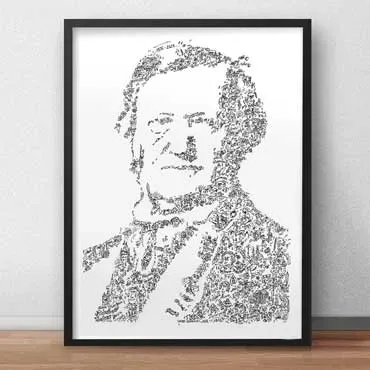 DrawInside Richard Wagner affiche A4 21x30 classique
