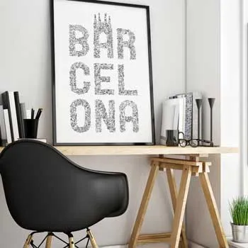 DrawInside Barcelona affiche A4 21x30 cm signée