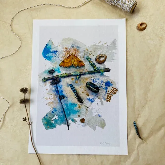 Helena Perry August Thorn Spell print A4 papier aquarelle