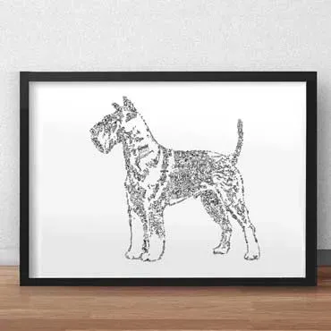DrawInside Schnauzer affiche A3 30x42 cm barbu